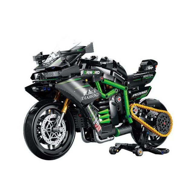 1:8 Kawasaki Motorcycle Building Block Model