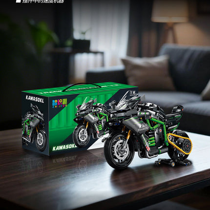 1:8 Kawasaki Motorcycle Building Block Model