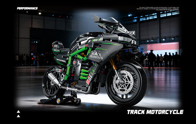 1:8 Kawasaki Motorcycle Building Block Model