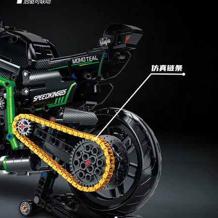 1:8 Kawasaki Motorcycle Building Block Model