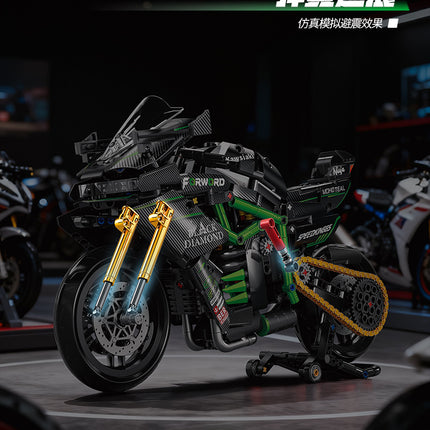 1:8 Kawasaki Motorcycle Building Block Model