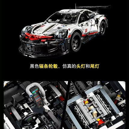 1580+ PSC I Porsche 911  I Technic Series Building Block Remote Control Car